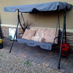 SWING WITH GRAY CANOPY COVER 