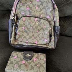 Coach Backpack And Wallet Set 