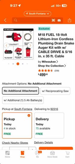 Milwaukee M18 Fuel Plumbing Drain Snake