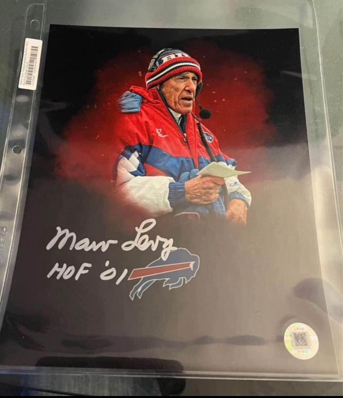 Marv Levy Autographed Buffalo Bills 8-10 Photo