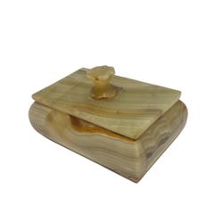Antique Onyx Stone Jewelry/Trinket Box