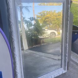 Beveled mirror, pantry cabinet, Art Deco chair
