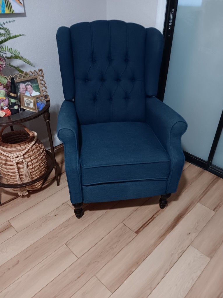 Navy Blue Recliner 