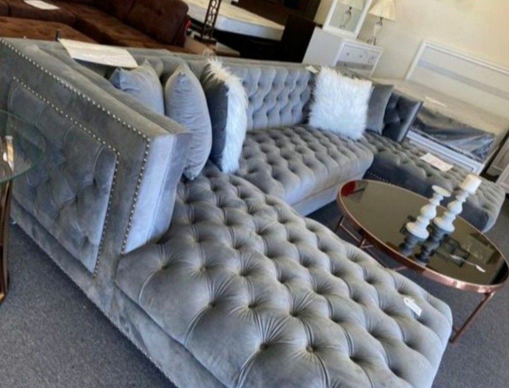 Prada Velvet Sectional Sofa