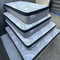 Queen Size Mattress Pillow Top 12” Thick. Brand New Mattress. All Sizes Available. Same Day Delivery