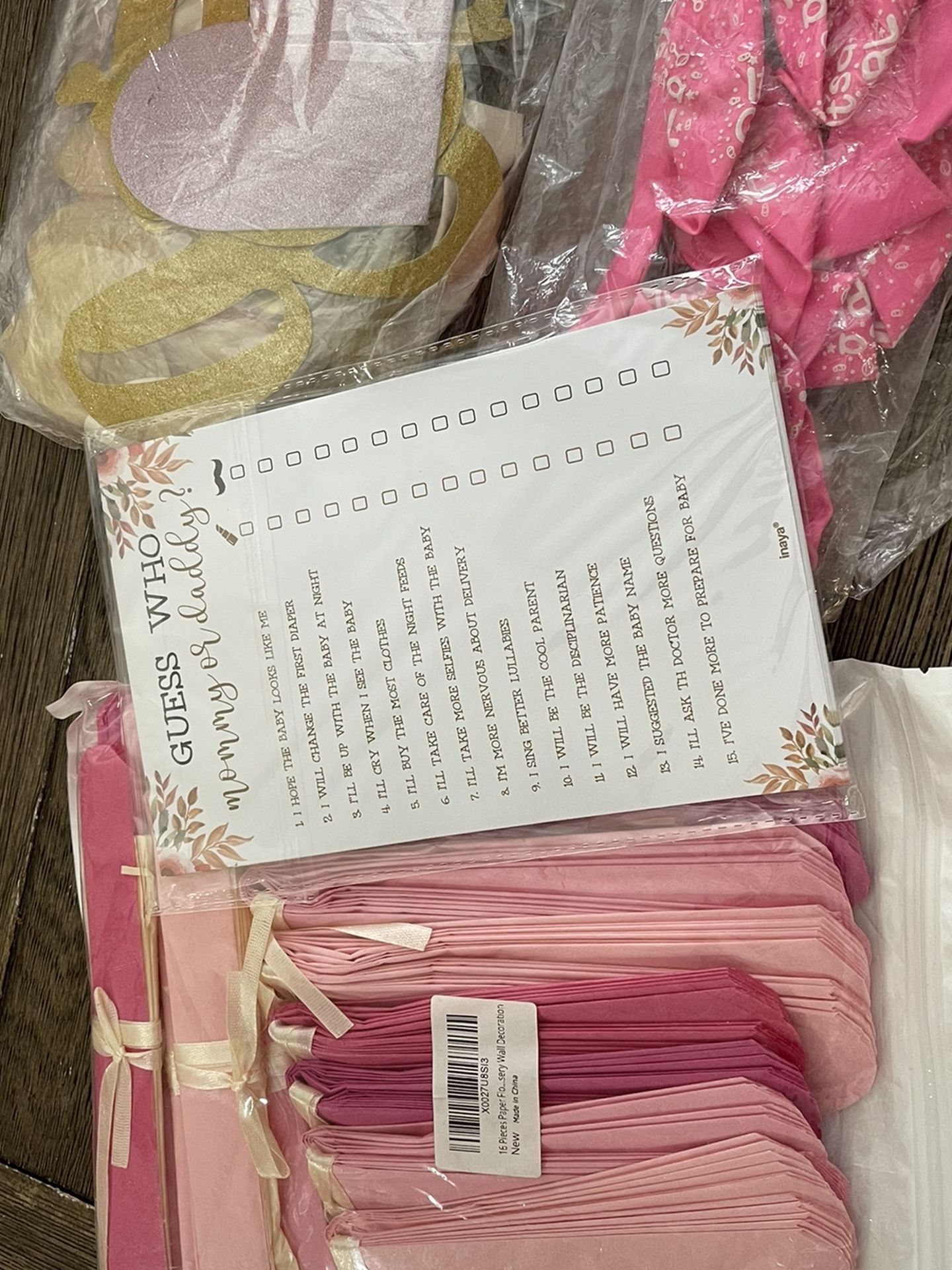 It’s A Girl Baby Shower Set 