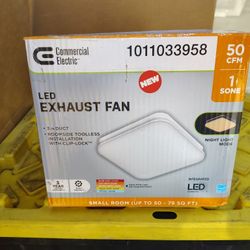 Exhaust Fan with LED Light and Light Small Room 
