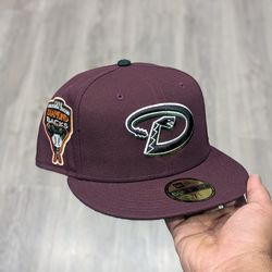 Arizona Diamondbacks 7 3/8 Pool Maroon Green Hat 59fifty