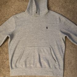 Gray Polo Hoodie L