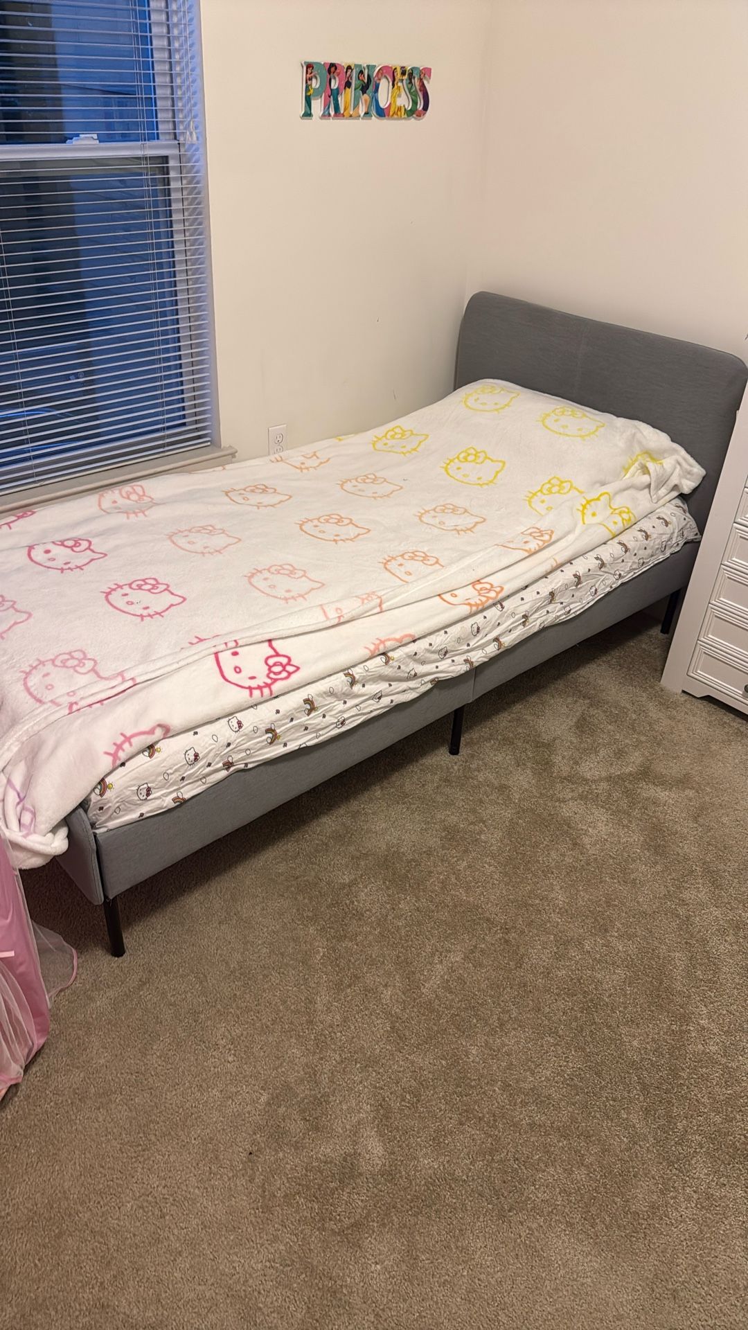 Ikea Twin Bed Frame Light Gray