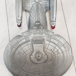 Large Star Trek enterprise pewter model