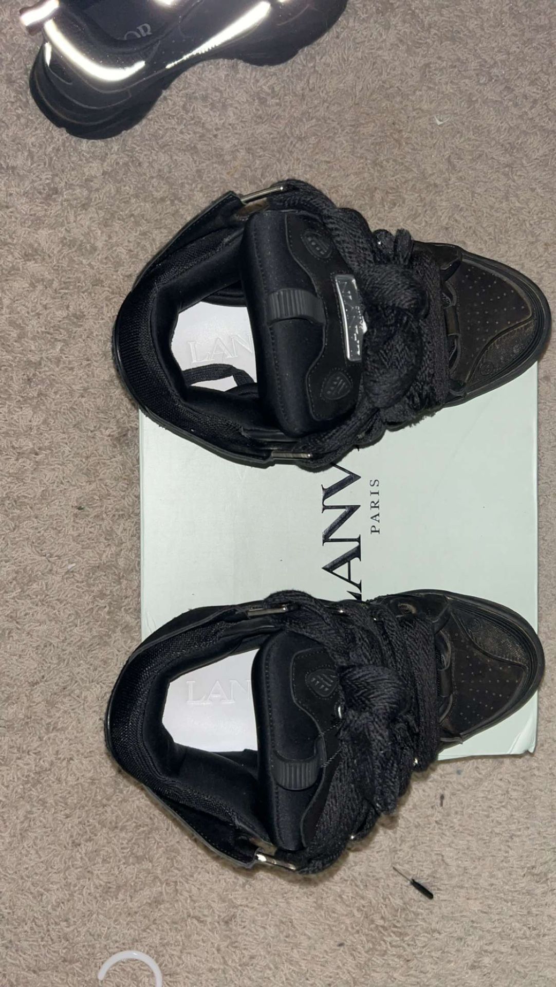 All Black Lanvins With Metal Plate 