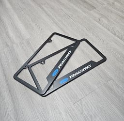 Brand New Universal 2PCS Ford Racing Metal Black License Plate Frame