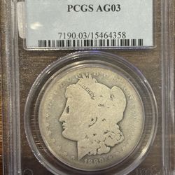 1889‑CC Morgan Silver Dollar PCGS AG03 – Key Date – Carson City