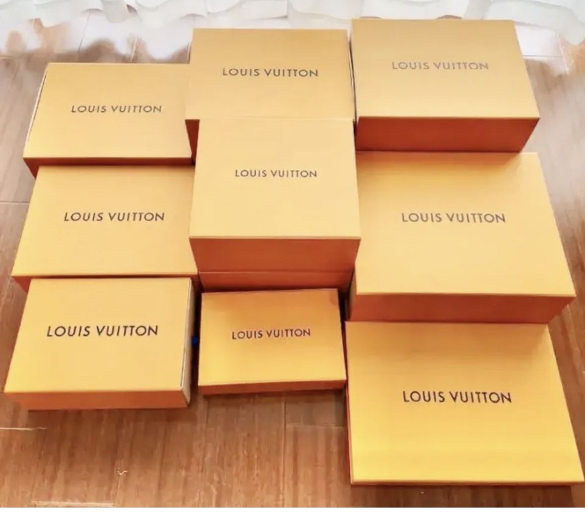 Empty boxes and bags