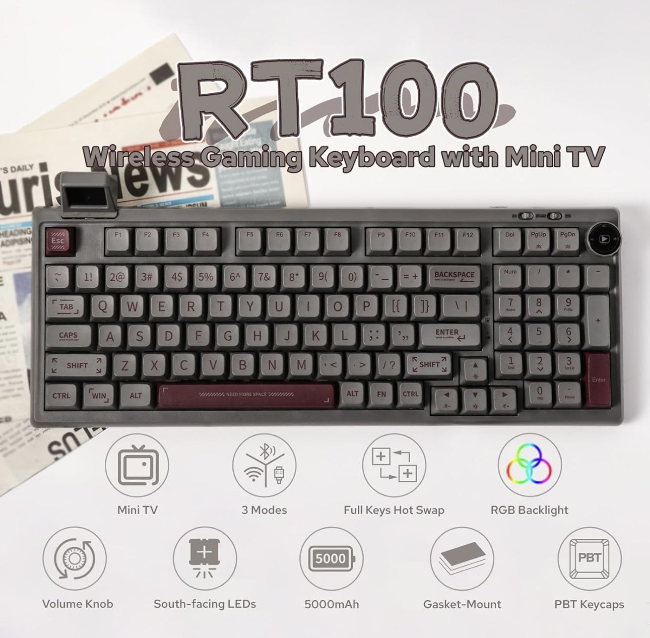 Epomaker Mechanical Keyboard With Screen