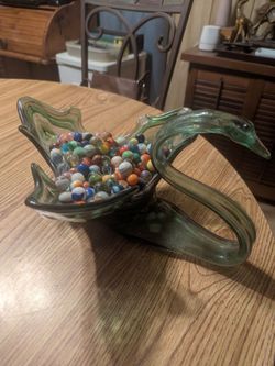 Vintage glass swan