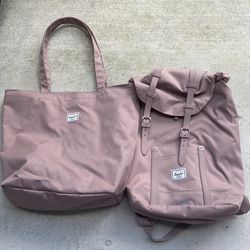 Herschel Retreat Backpack, Ash Rose plus tote bag. $50 both. In Jupiter