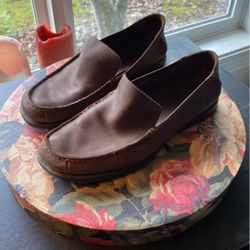 Timberland Womens Brown Leather Slip On Loafers Sz 7