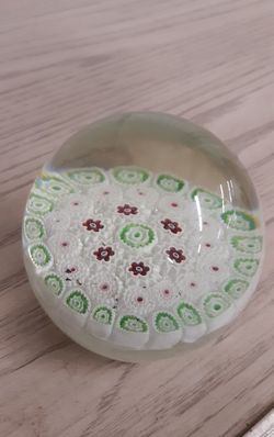Italian glass paperweight milifiori