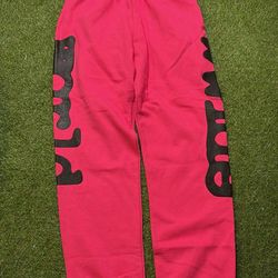 Pink & Black Sp5der sweatpants