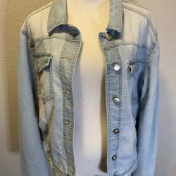 Women’s Tinsel Town Blue Denim Jacket / Size XL