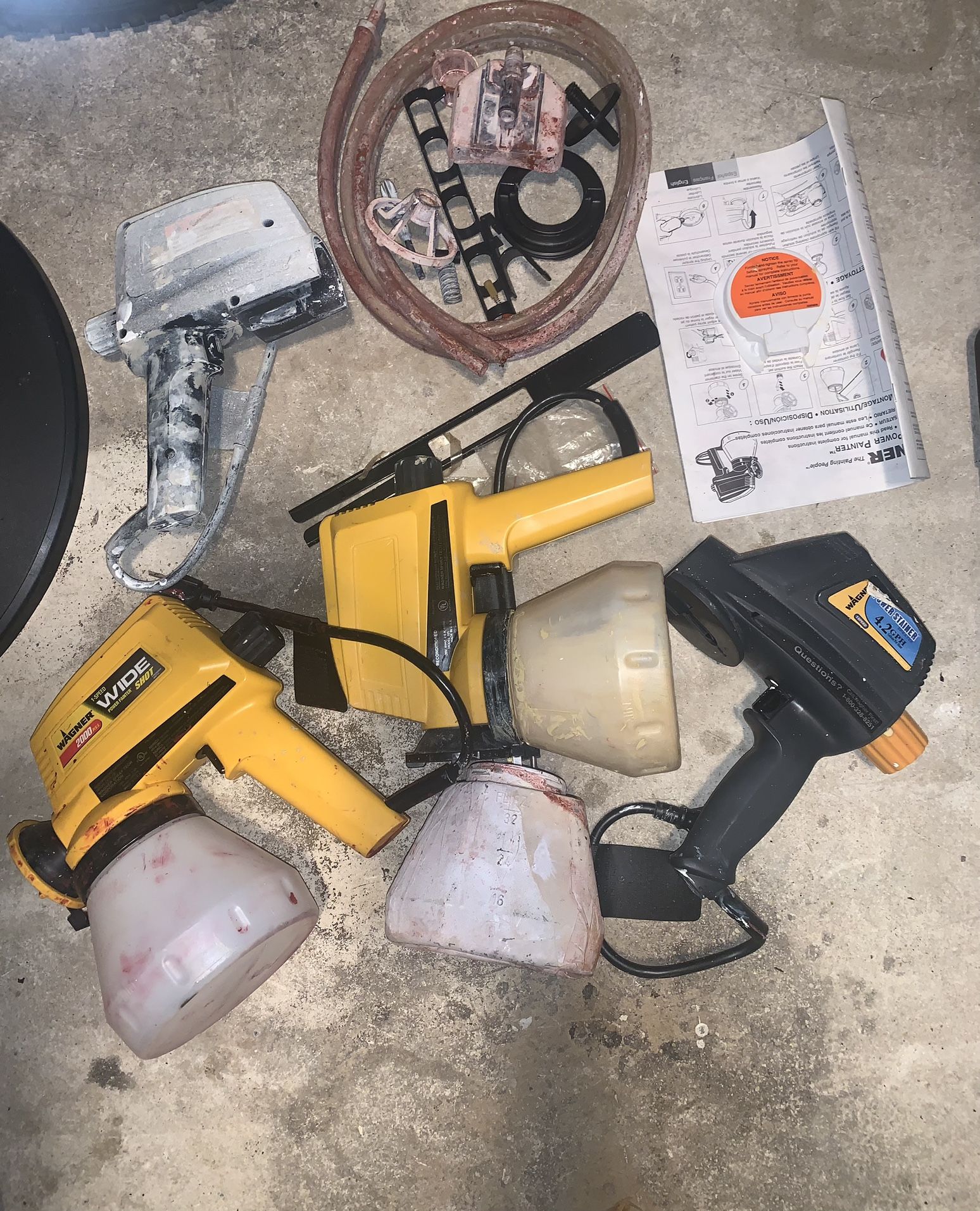 Paint Guns (4) Never Tested / For Parts