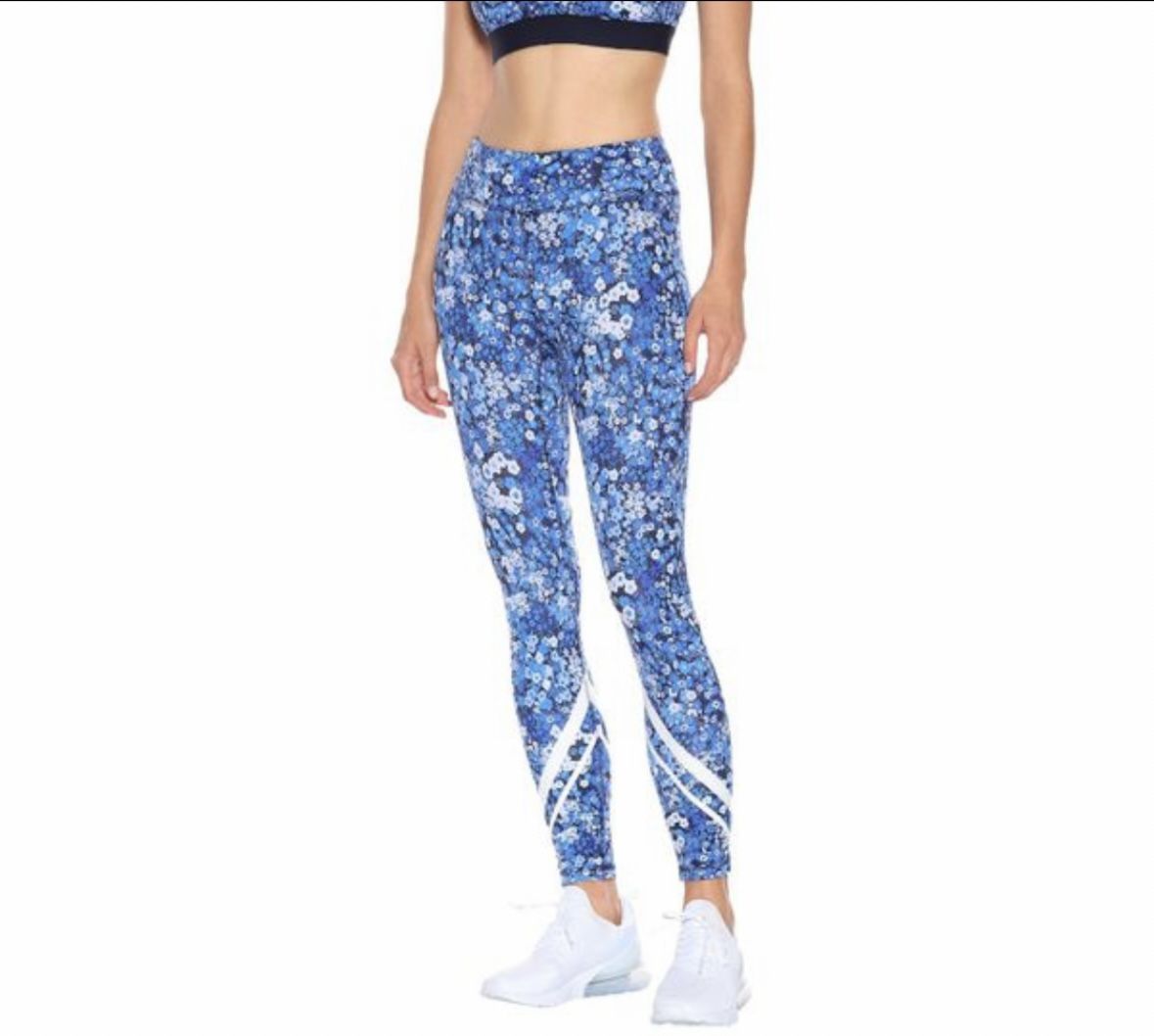 Tory Burch Sport Leggins Activewear printed Chevron 7/8 Size Medium