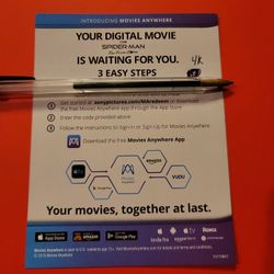 $6 4K DIGITAL MOVIE SPIDER-MAN FAR FROM HOME $6