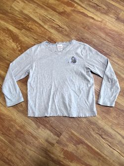 Disney Store Women’s Small Eeyore Cropped T-Shirt Gray Embroidered Winnie the Po