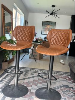 Leather barstools