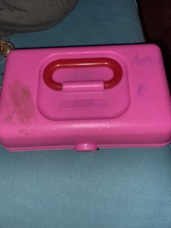 Pink Glittery Makeup Box/storage 