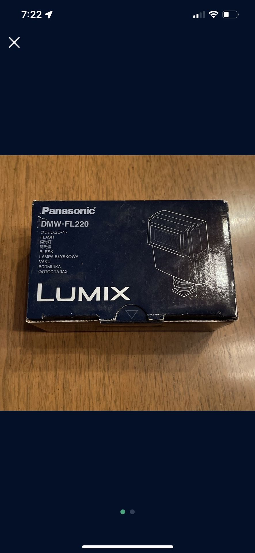 External FLASH Panasonic DMW FL220 Lumix External Flash For