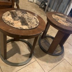 Mesas Para Eskinetos De Sofas De Madera Y Marmol Set $50