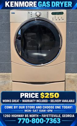 Kenmore GAS Dryer for Sale
(Works Great) Comes w/ Warranty
Delivery Available