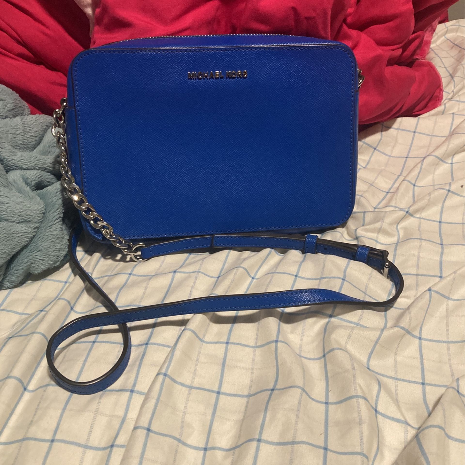 Michael Kors Crossbody Bag Purse In Color Blue