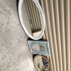 Antique Mirrors Shabby Chic Vintage Gold Silver White Mirror Home Decor Garden Style 