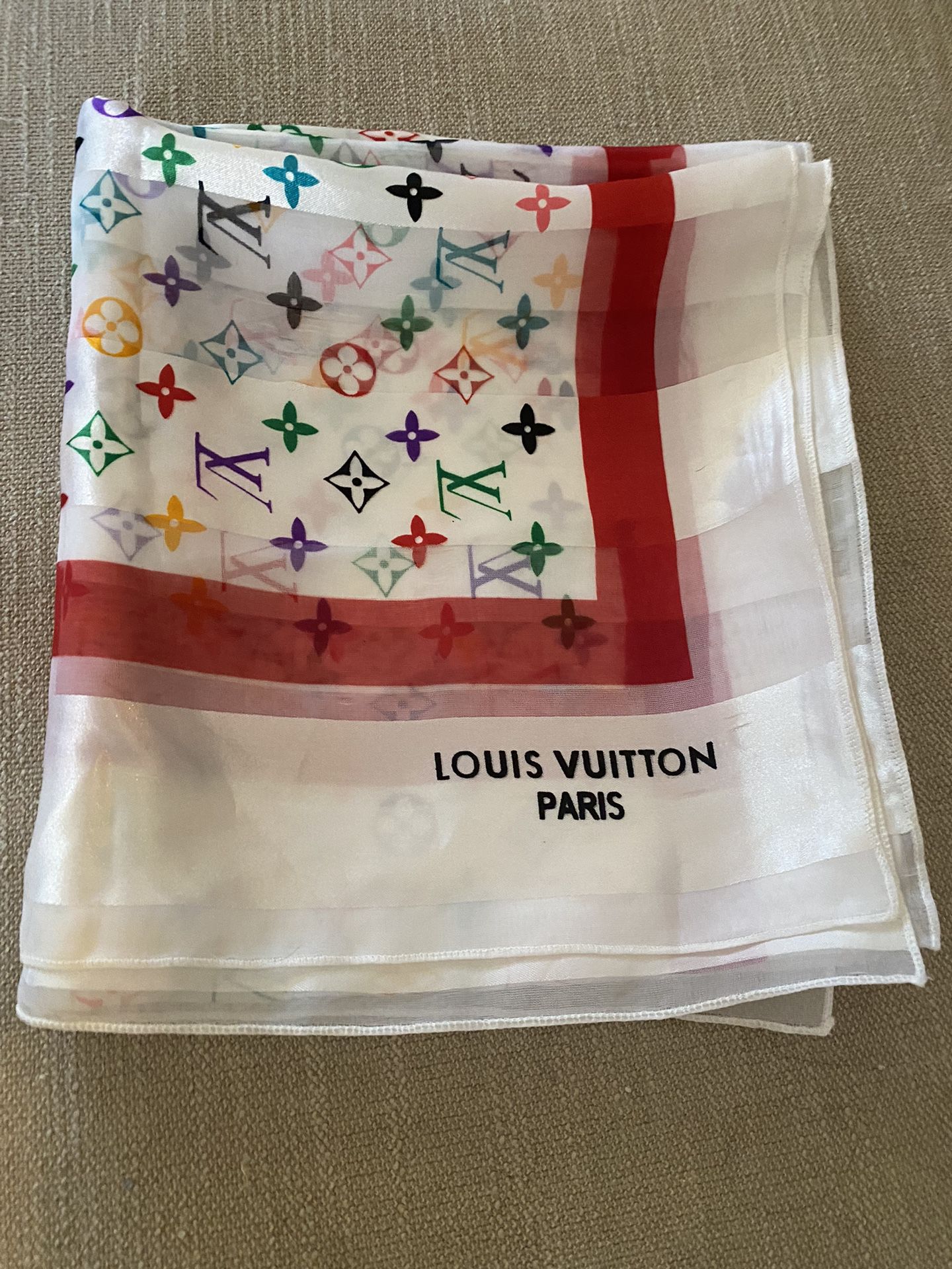 Louis Vuitton x Takashi Murakami Silk Scarf