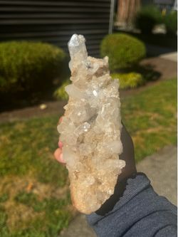 Large 8" Natural Clear Quartz Crystal Cluster - Raw Display Piece
