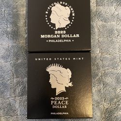 2023 Morgan & Peace Silver Dollar Uncirculated Coin Set