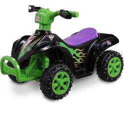 Monster Jam 6V ATV Quad for Kids - Powerful and Safe Ride-On Toy with Rechargeable Battery - Forward and Reverse D

