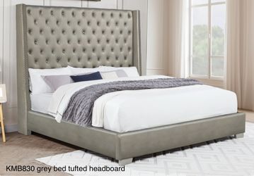 New 3pc set dark grey bed frame with mattress set and nightstand k furniture and more Lehigh
