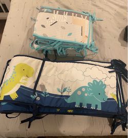 Bedding crib and baby boy clothes