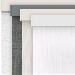 AOSKY Linen Roller Blinds Shades 28"W x 72"H WHITE