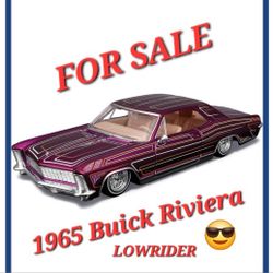 1965 Buick Riviera Lowrider - Purple 1:24 Scale Diecast Model Car 