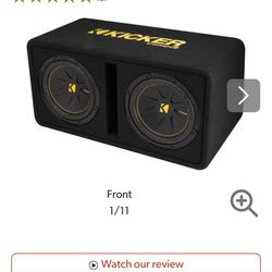 2 10” Kicker Subs, Box And Amp. 