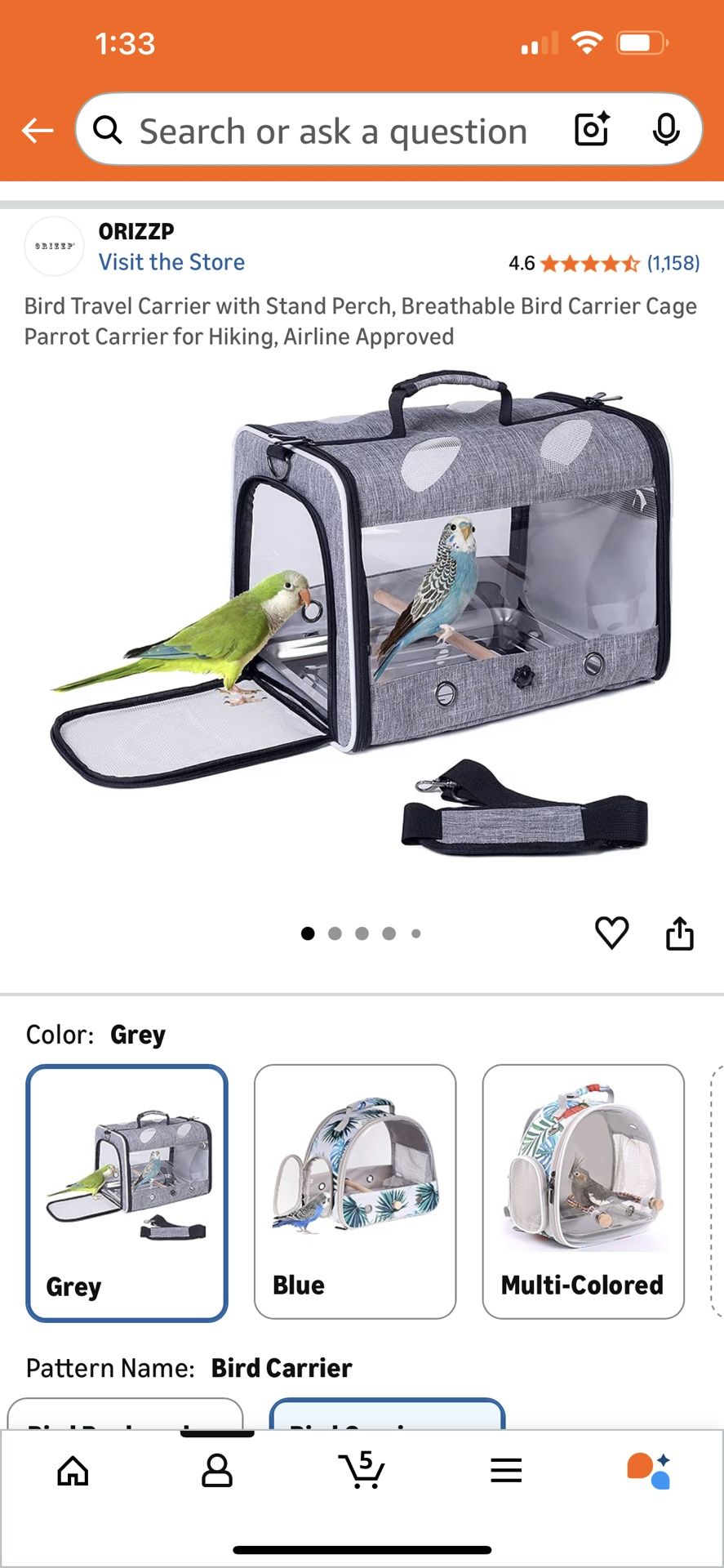 Travel Bird Cage