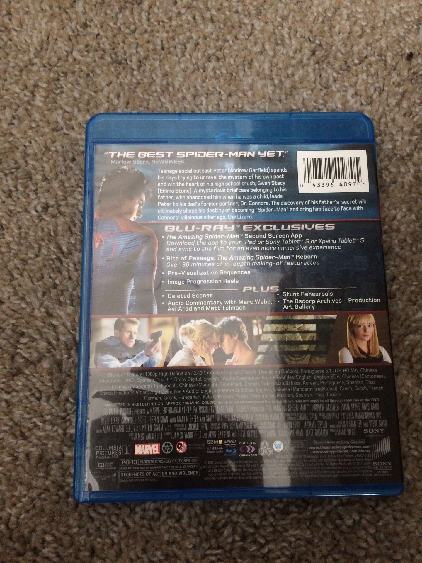 The amazing Spider-Man 3disc for Blu-ray