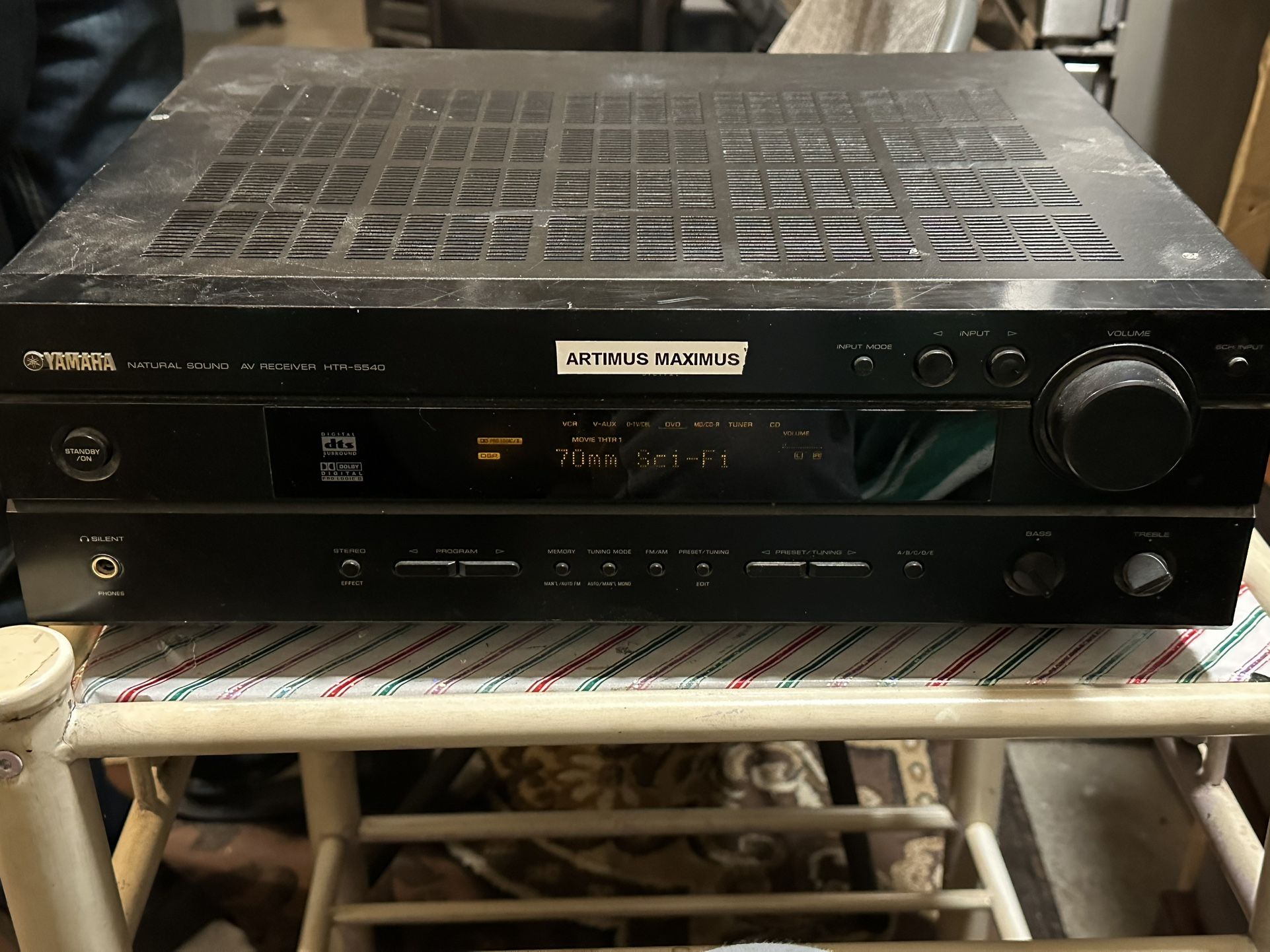 Yamaha HTR-5540 A/V Stereo Receiver 2002 Tested Working 75 Watts Per Channel