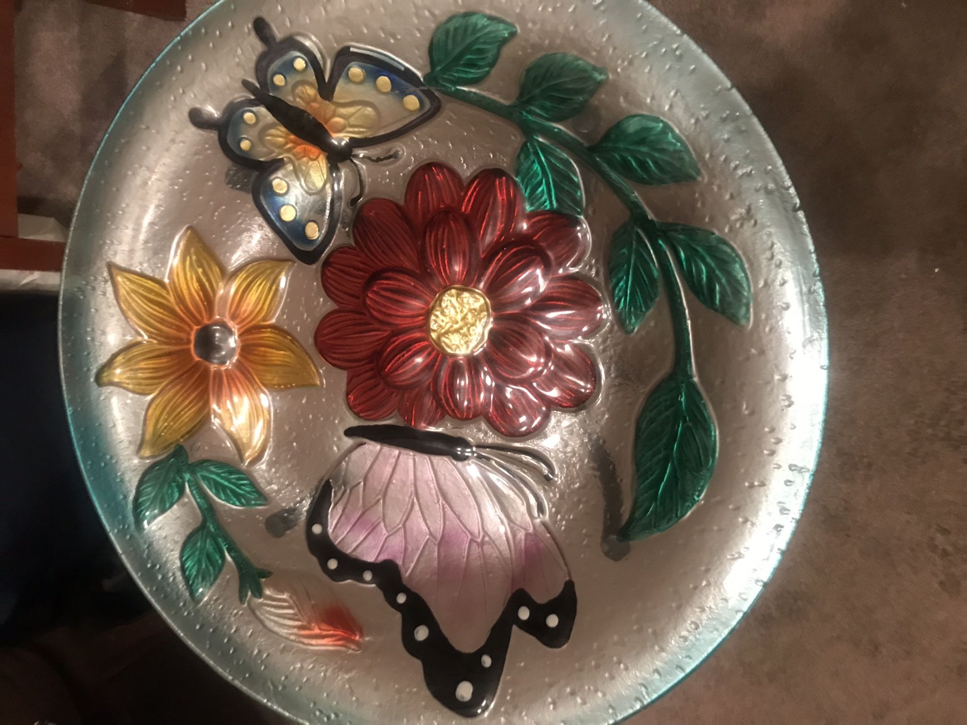 Glass Bird Bath